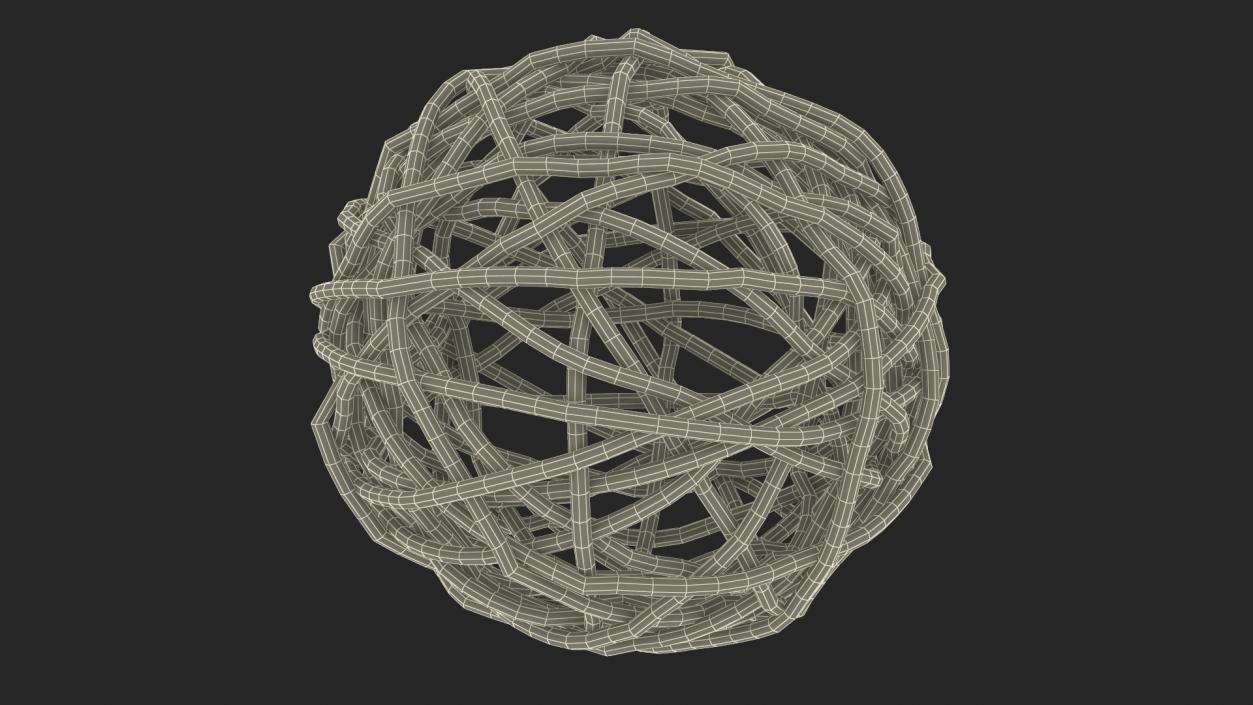 Decorative Rattan Twig Orb Hazel 3D