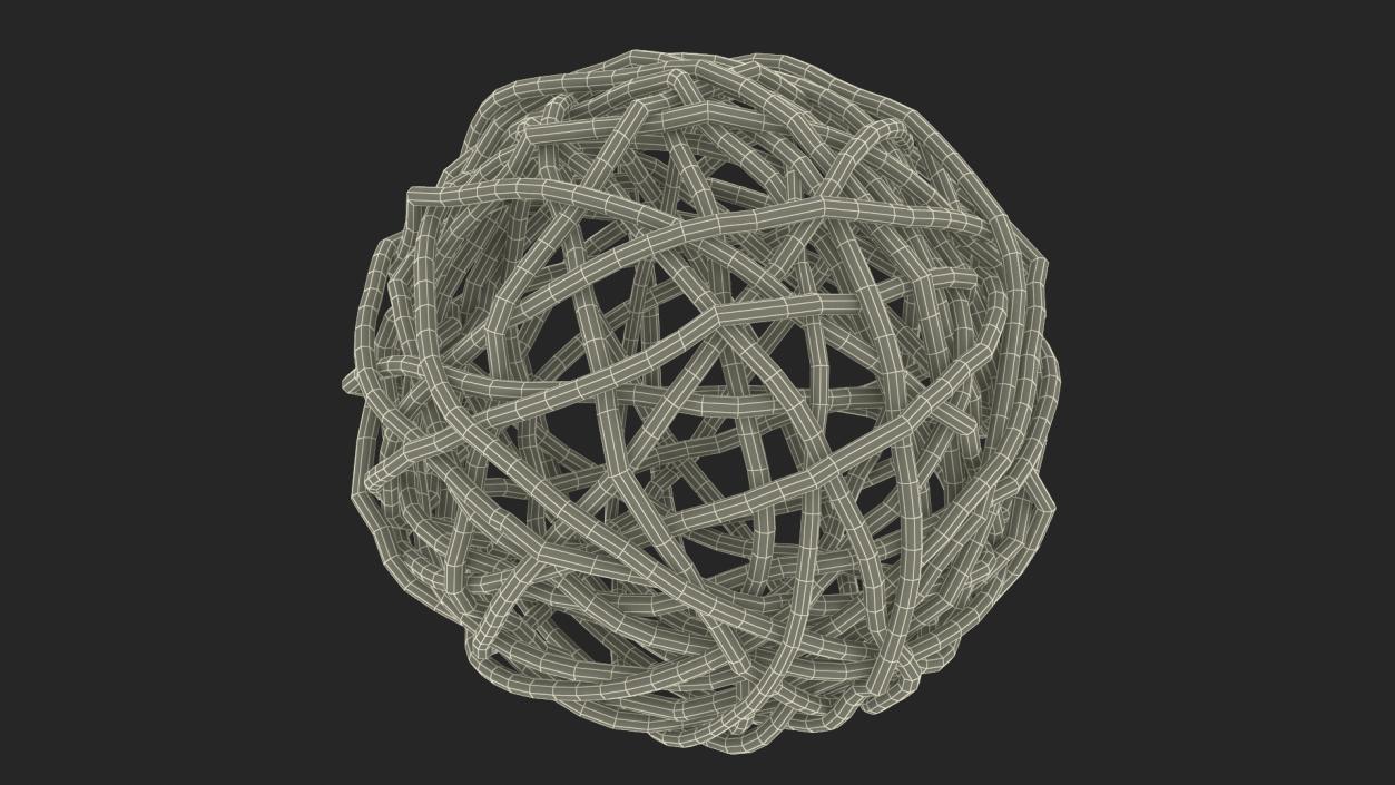 Decorative Rattan Twig Orb Hazel 3D