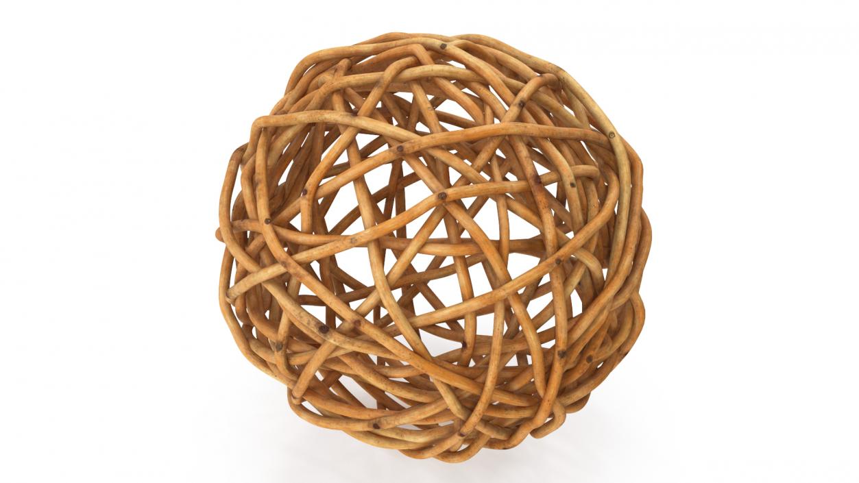 Decorative Rattan Twig Orb Hazel 3D