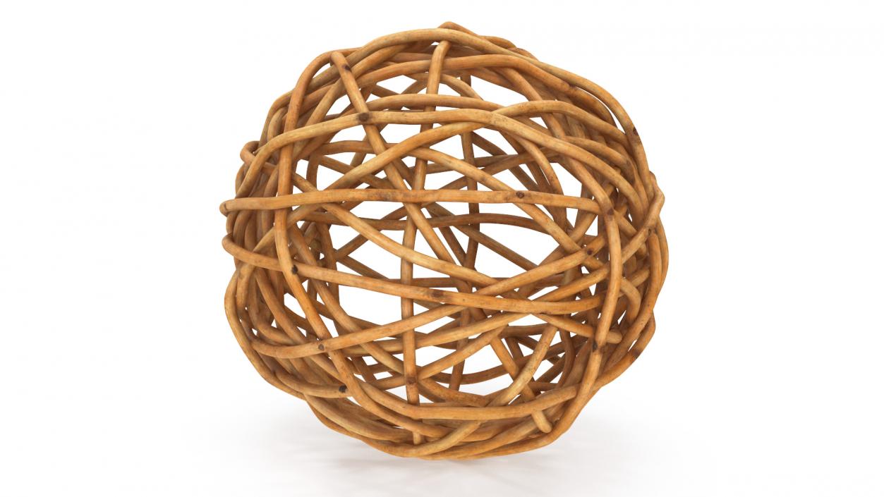 Decorative Rattan Twig Orb Hazel 3D