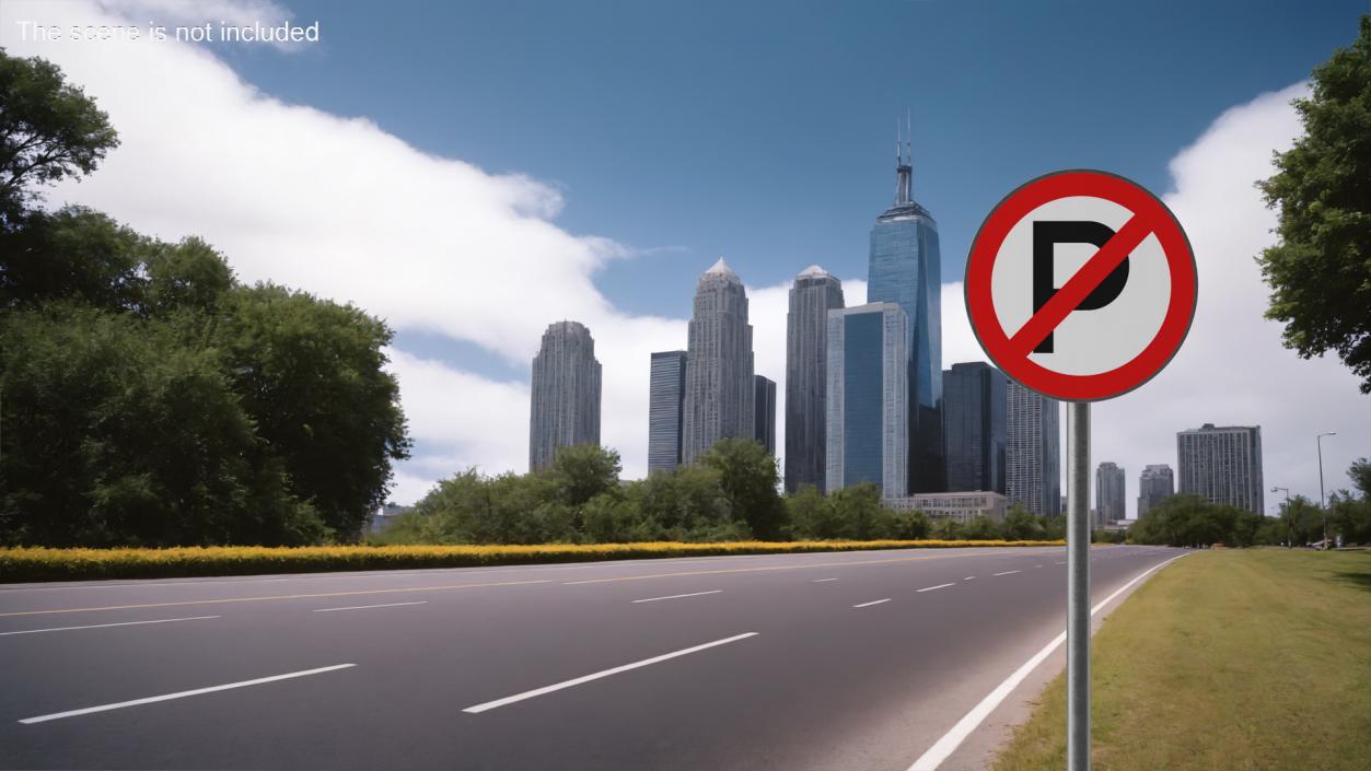 3D model Road Sign No Parking