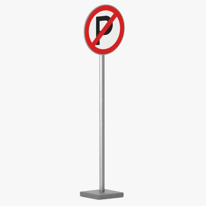 3D model Road Sign No Parking