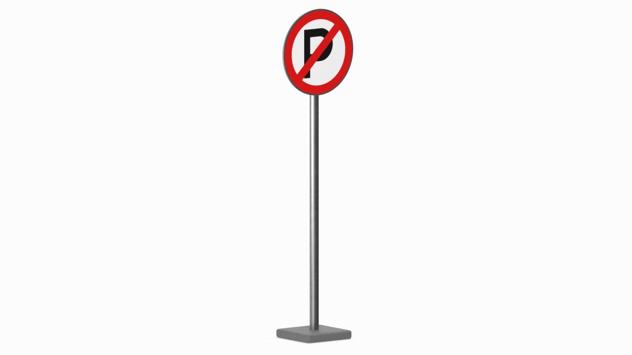 3D model Road Sign No Parking