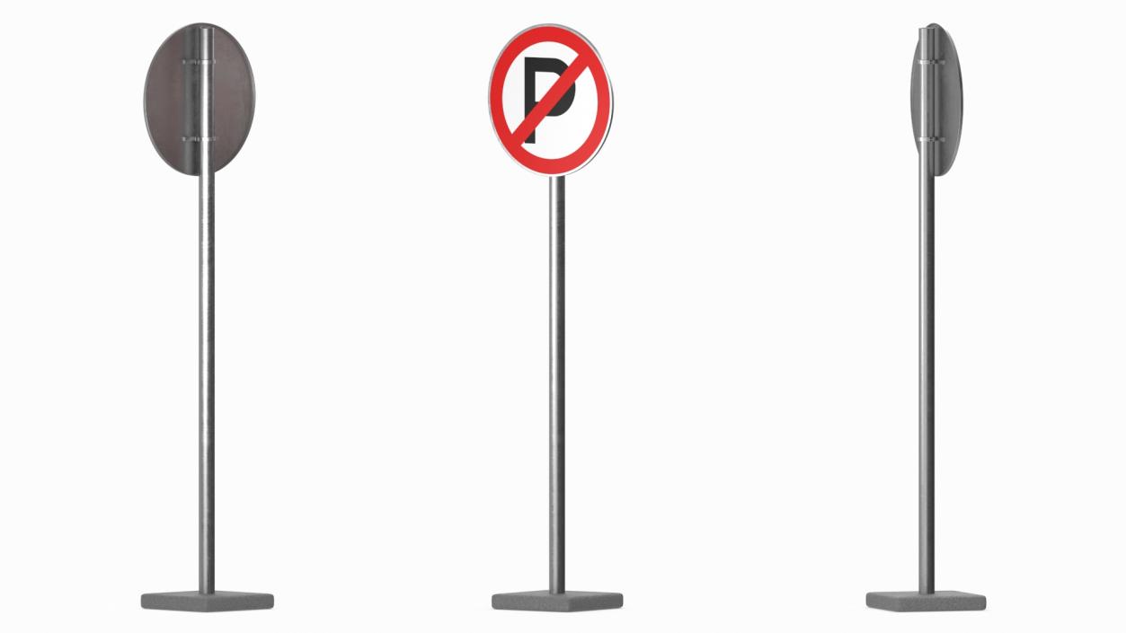 3D model Road Sign No Parking