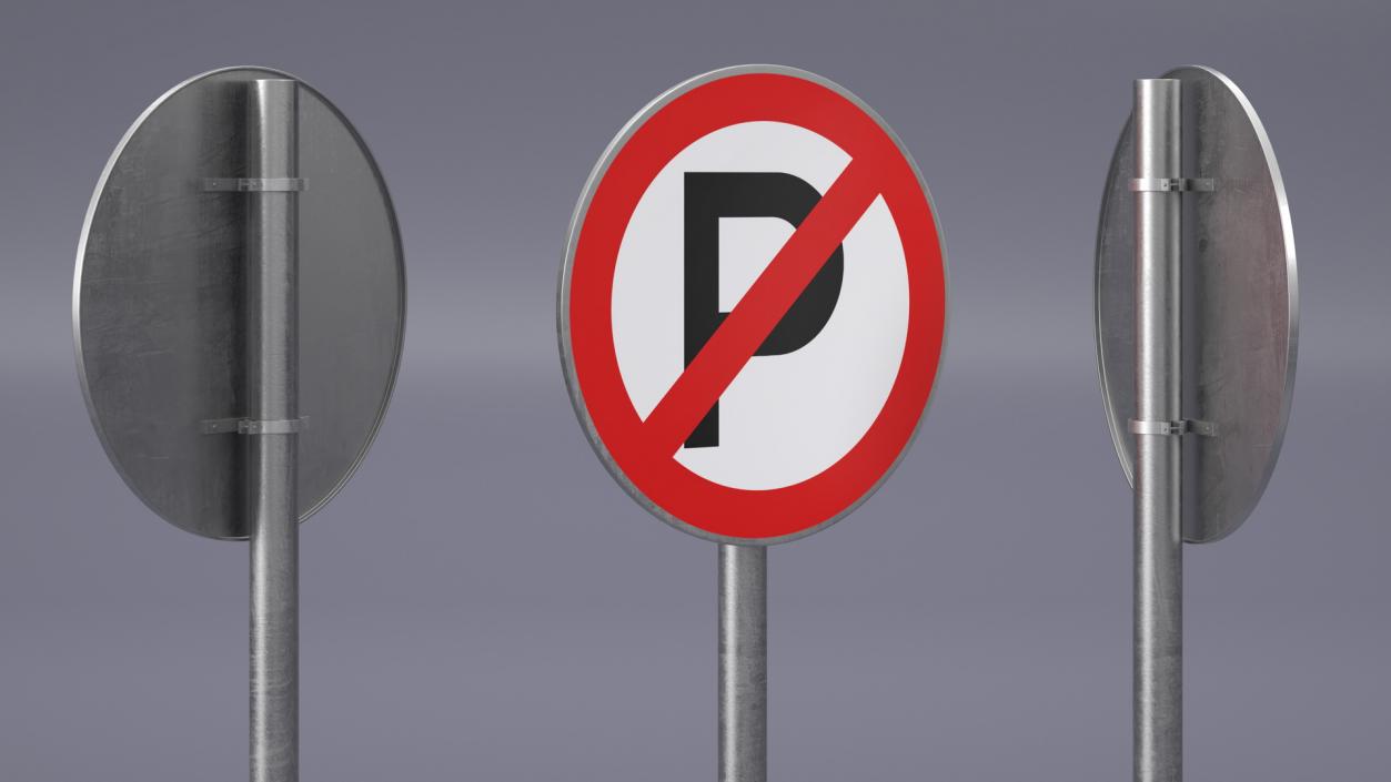 3D model Road Sign No Parking