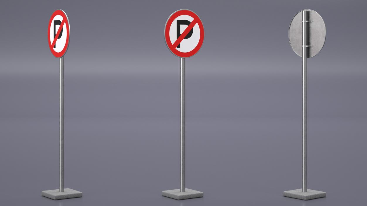 3D model Road Sign No Parking