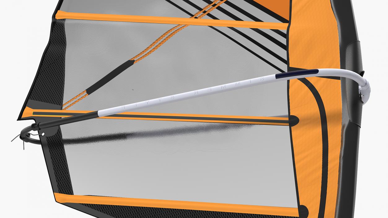 3D Sport Windsurf Mast Sail and Boom model