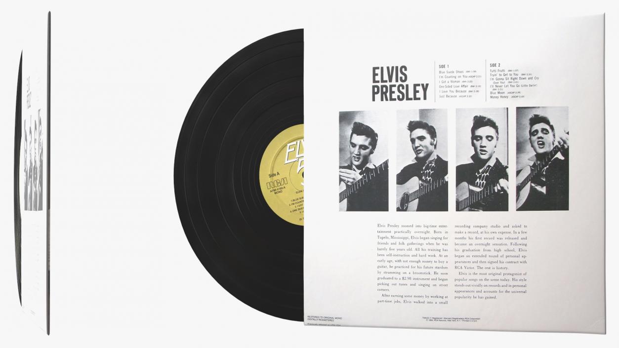 3D model Vintage Vinyl Album Elvis