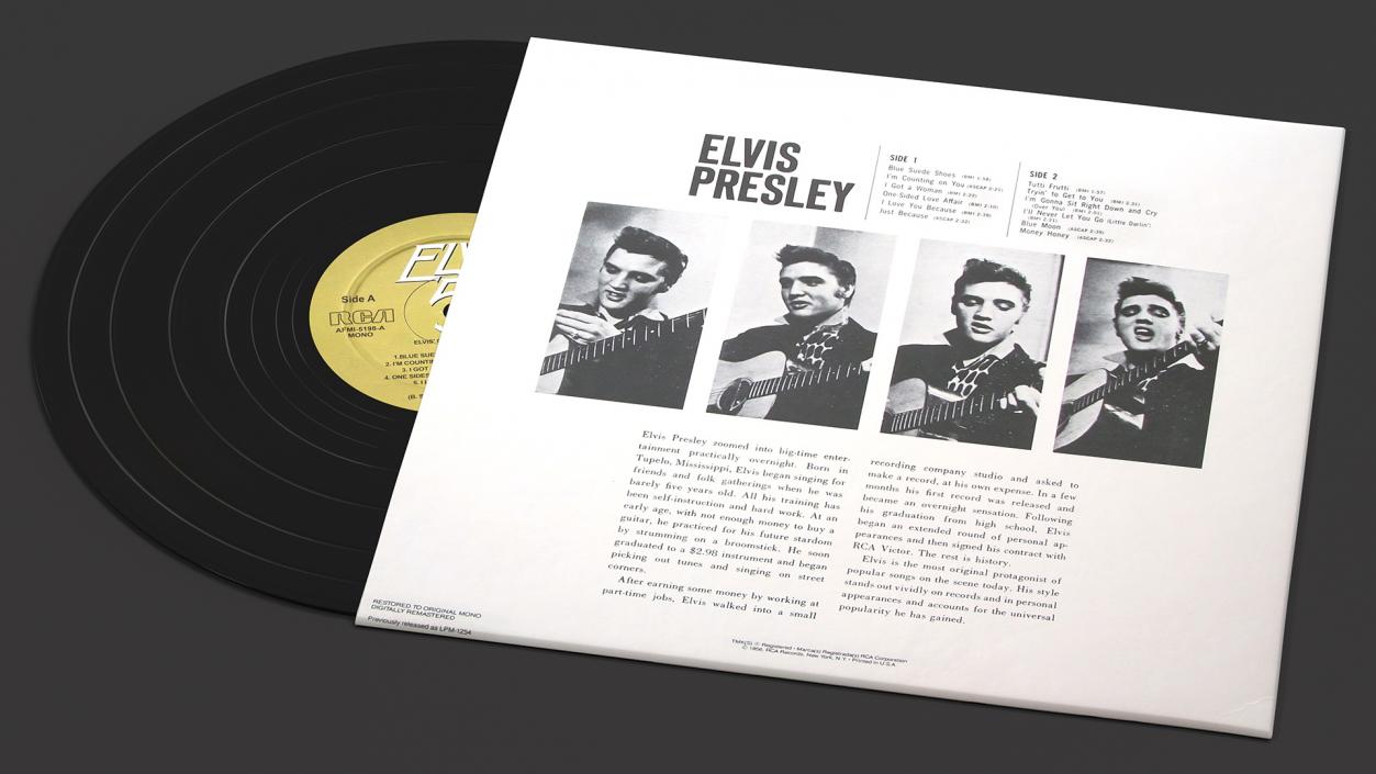 3D model Vintage Vinyl Album Elvis