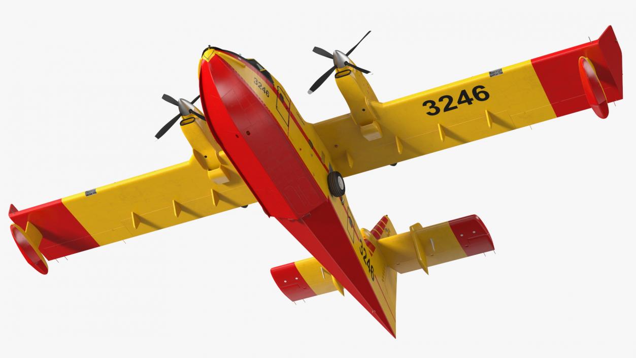 Canadair D415 Amphibious Water Bomber Flight 3D model