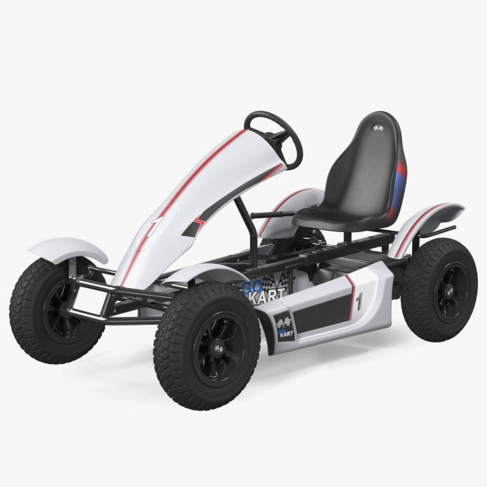 3D Pedal Kart with Race Frame Grey