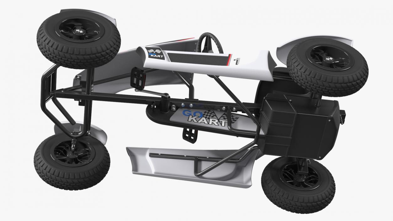 3D Pedal Kart with Race Frame Grey