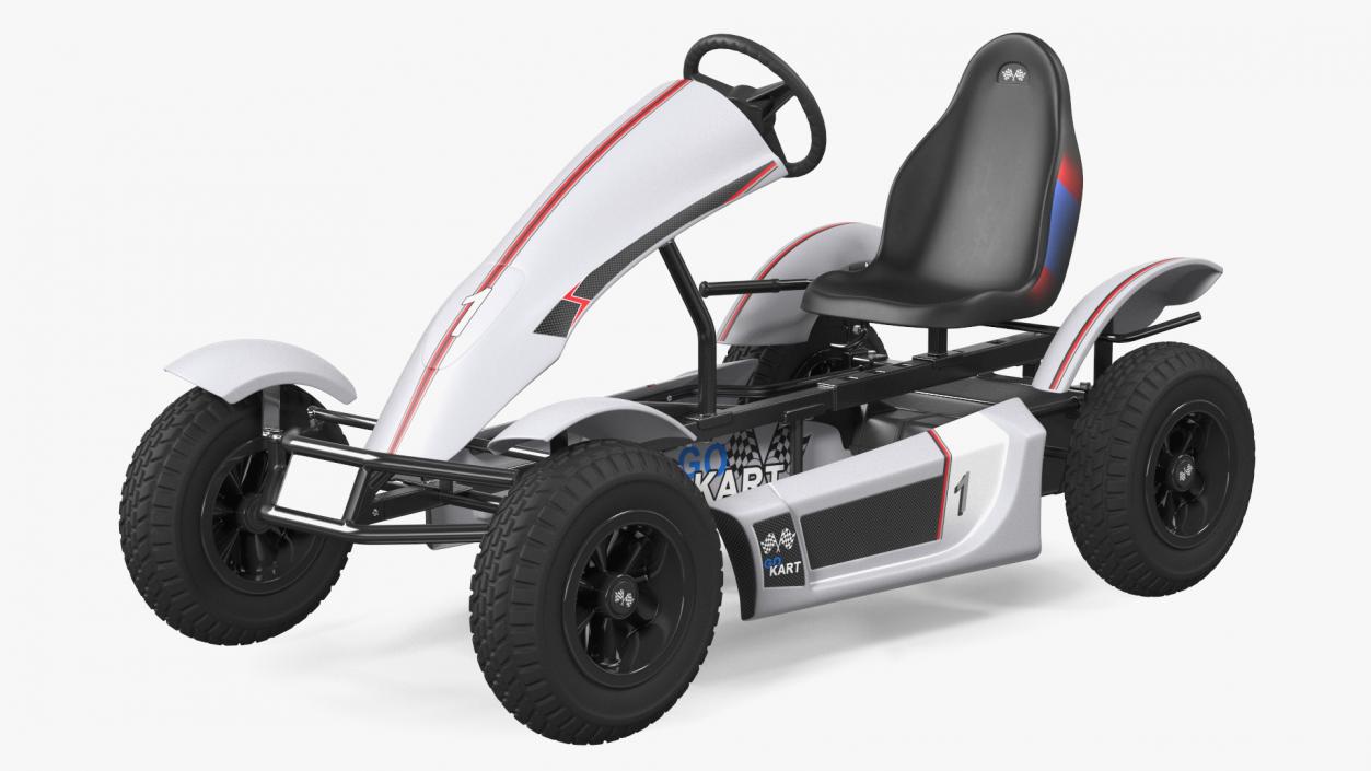 3D Pedal Kart with Race Frame Grey