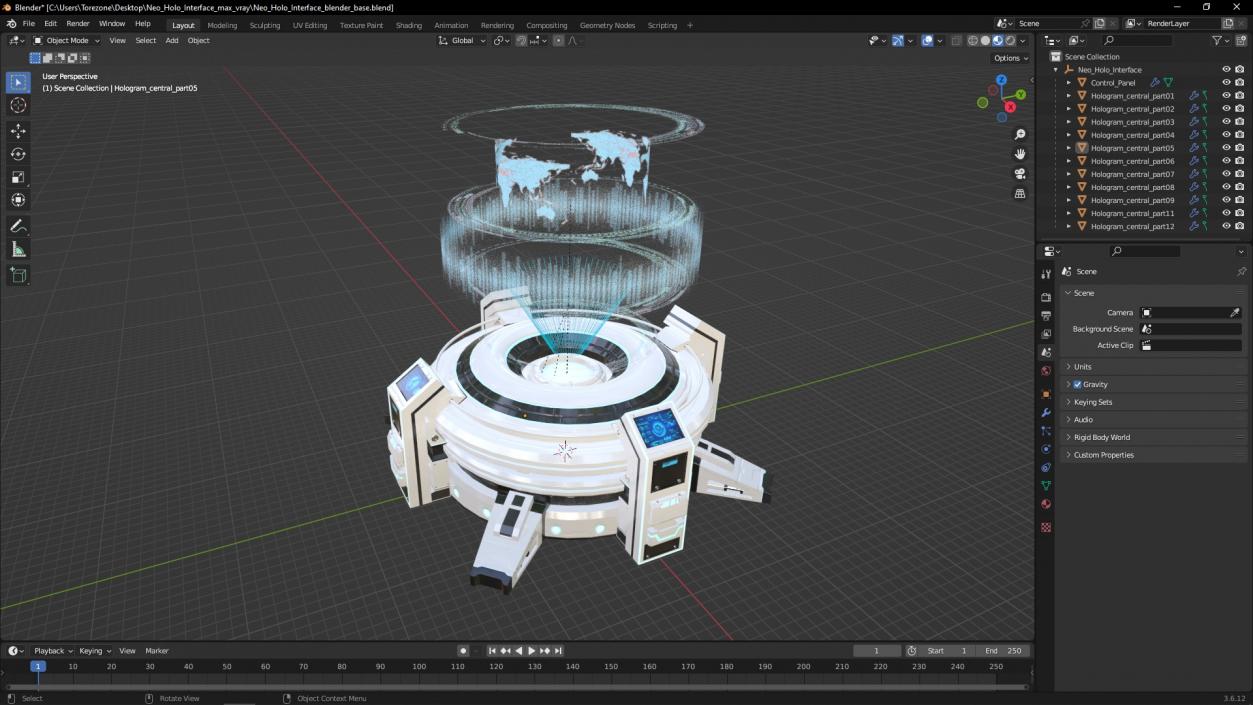 3D Neo Holo Interface model