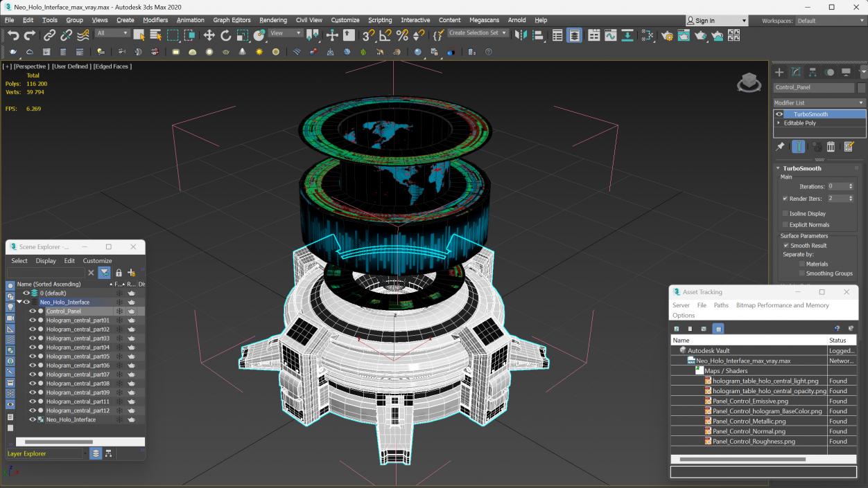 3D Neo Holo Interface model