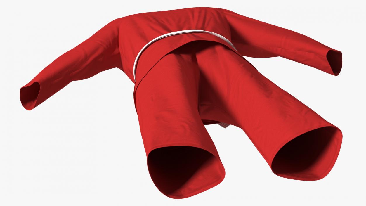 Karate Training Suit Red 3D model