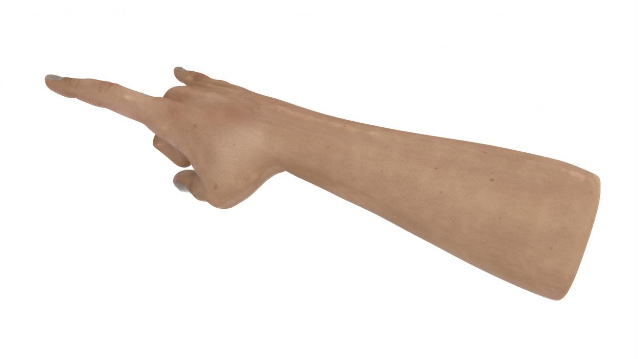 Tanned Man Hand Heavy Metal Pose 3D