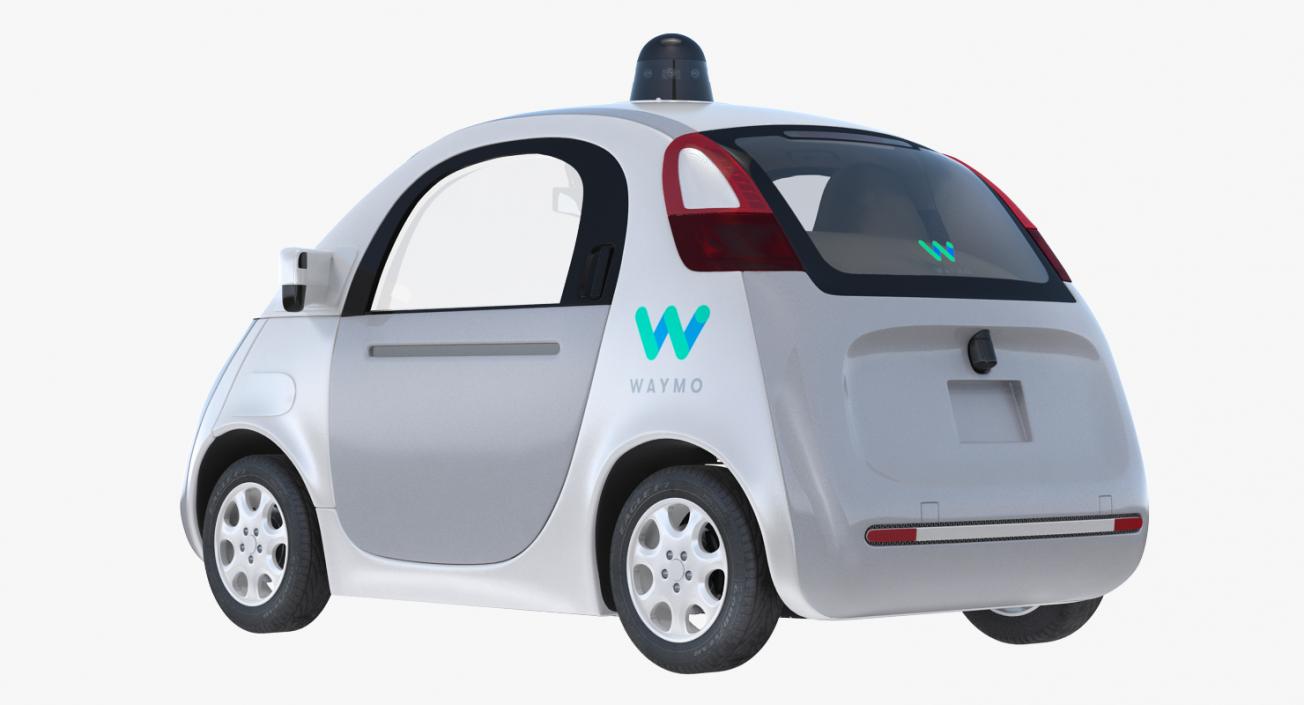 3D Rigged Waymo Self Driving Cars Collection