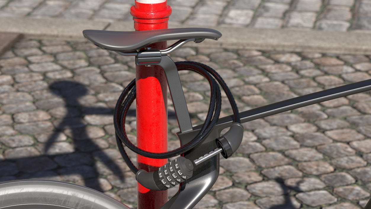 Master Lock Combination Cable Bike Lock 3D model