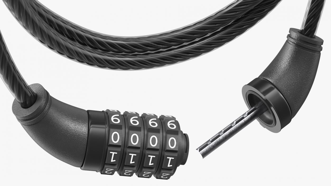 Master Lock Combination Cable Bike Lock 3D model