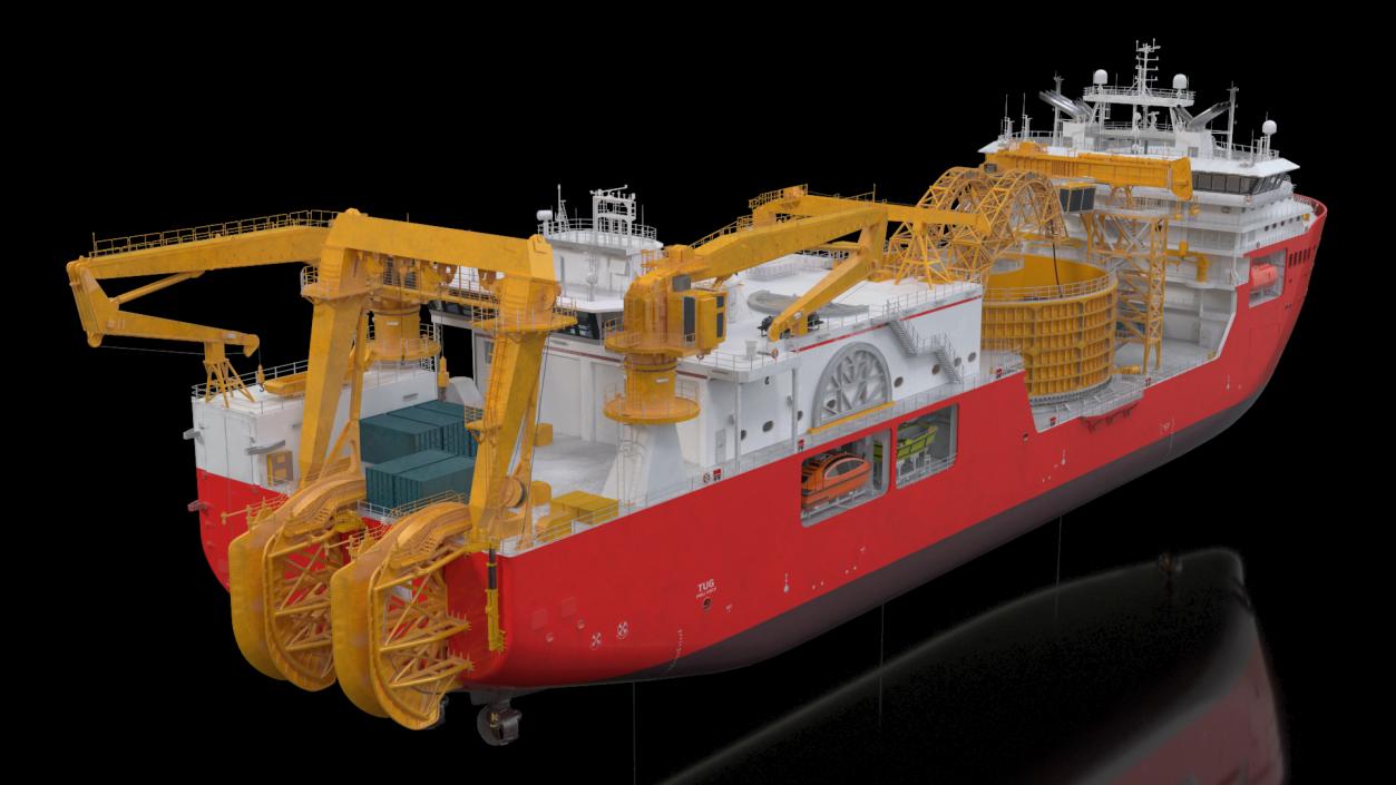 Cable Laying Vessel 3D model