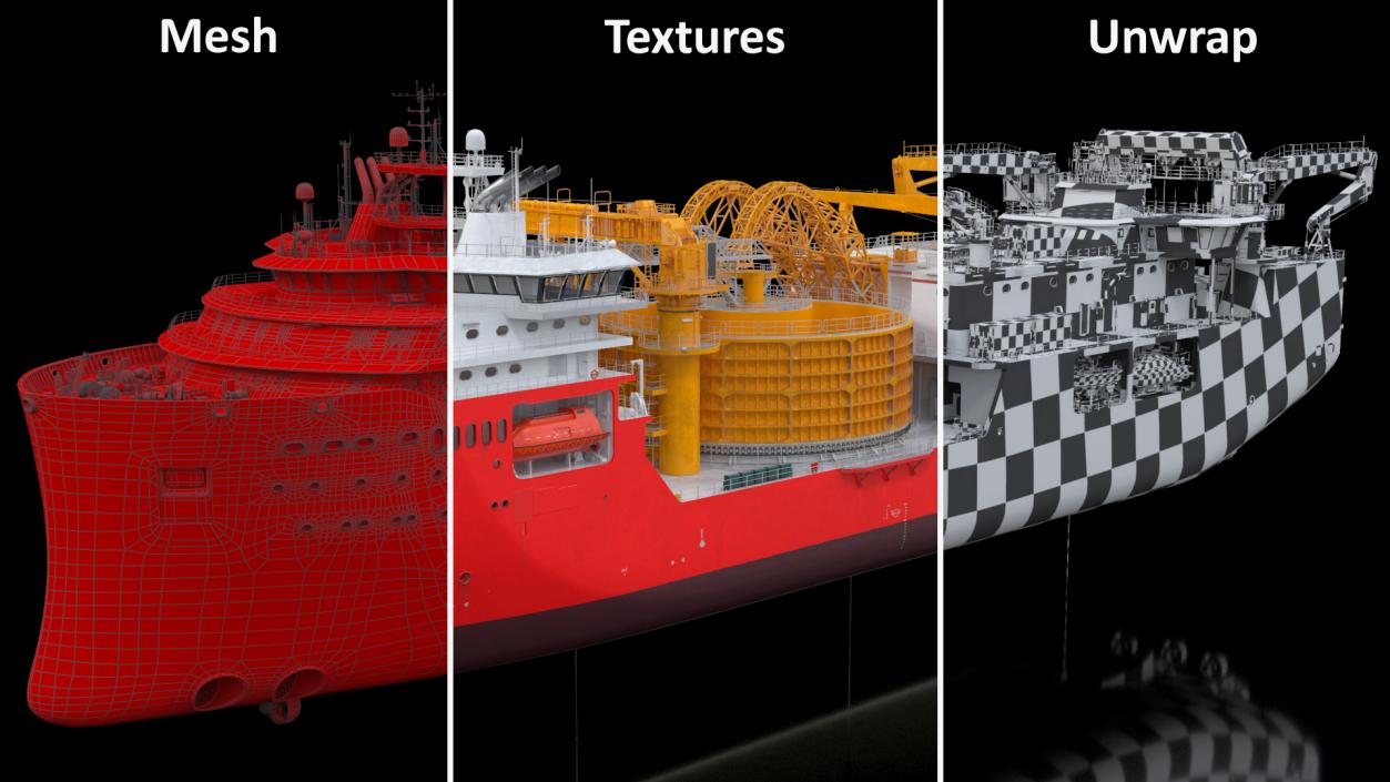 Cable Laying Vessel 3D model