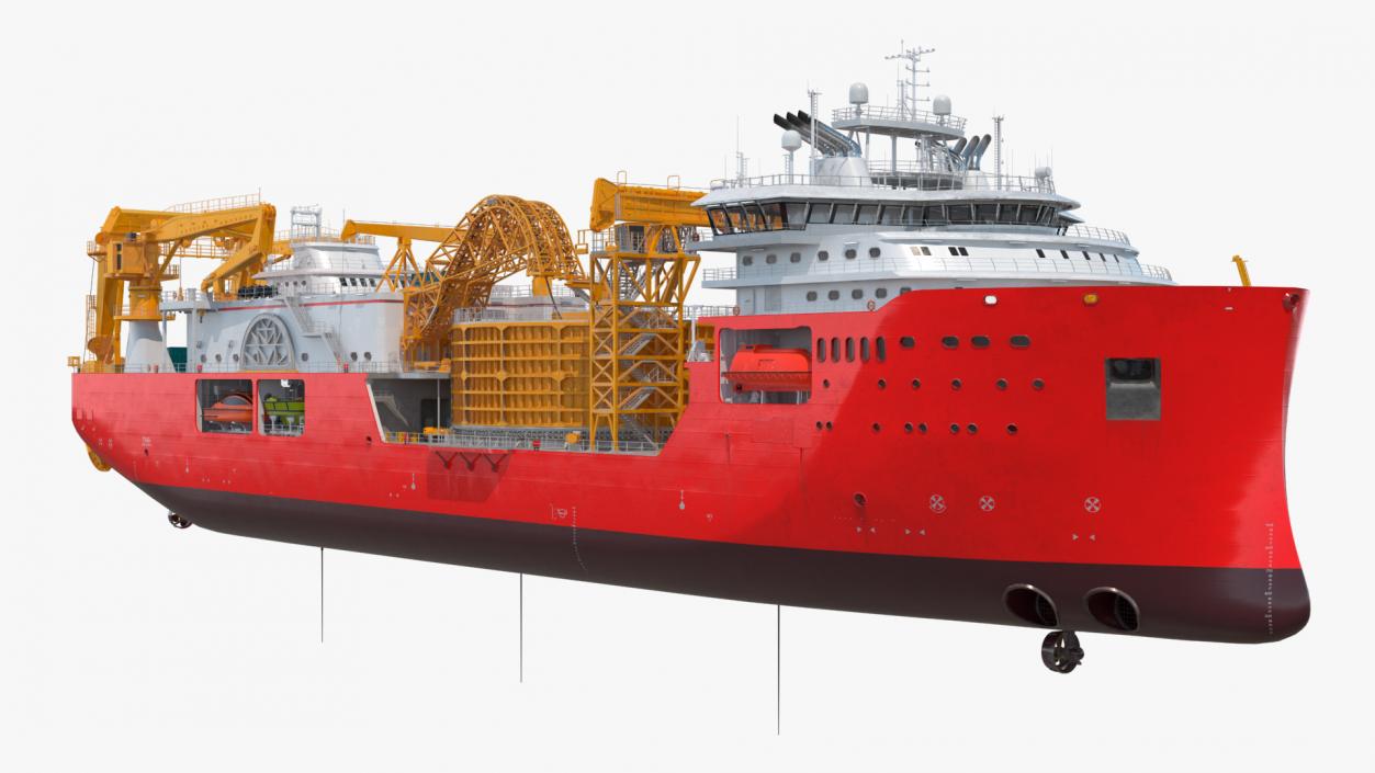 Cable Laying Vessel 3D model