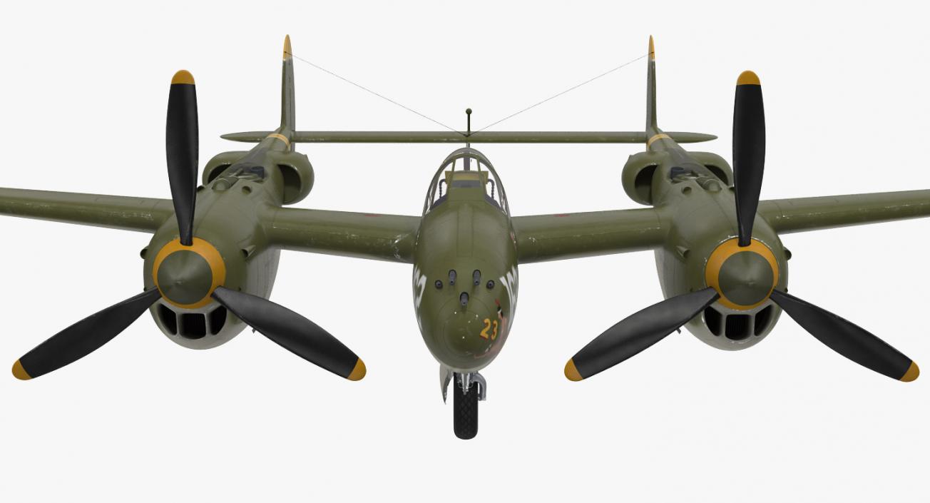 Lockheed P-38 Lightning US WWII Fighter 3D model