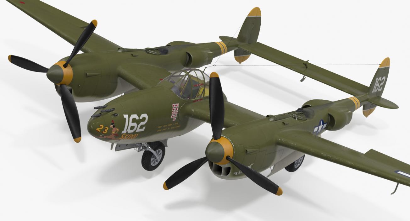 Lockheed P-38 Lightning US WWII Fighter 3D model