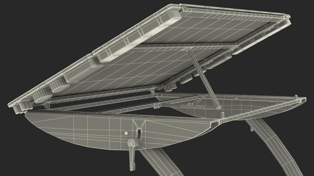 3D Tiltable Glass Drawing Table model