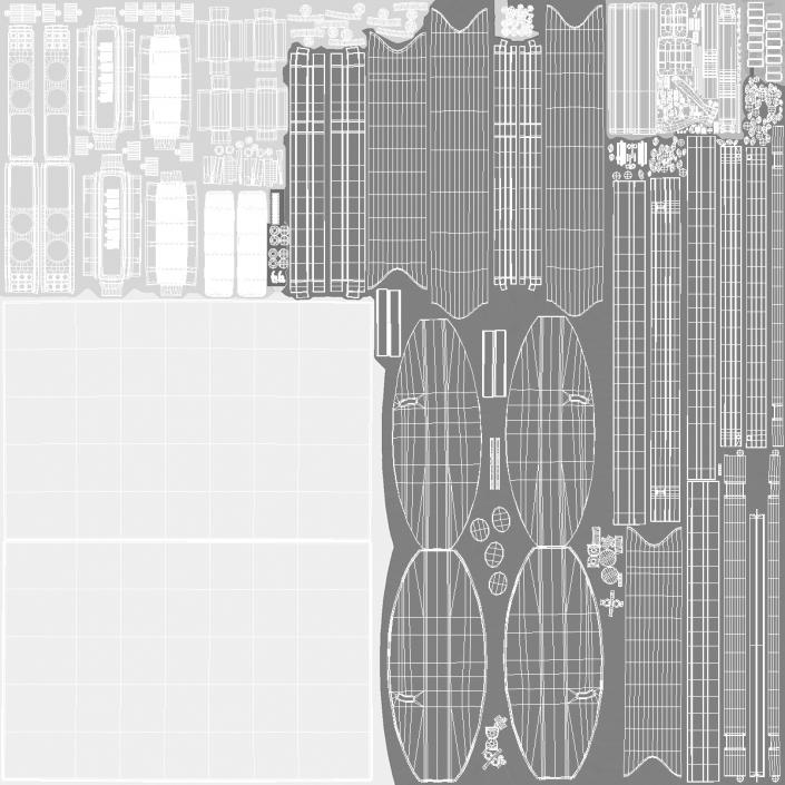 3D Tiltable Glass Drawing Table model