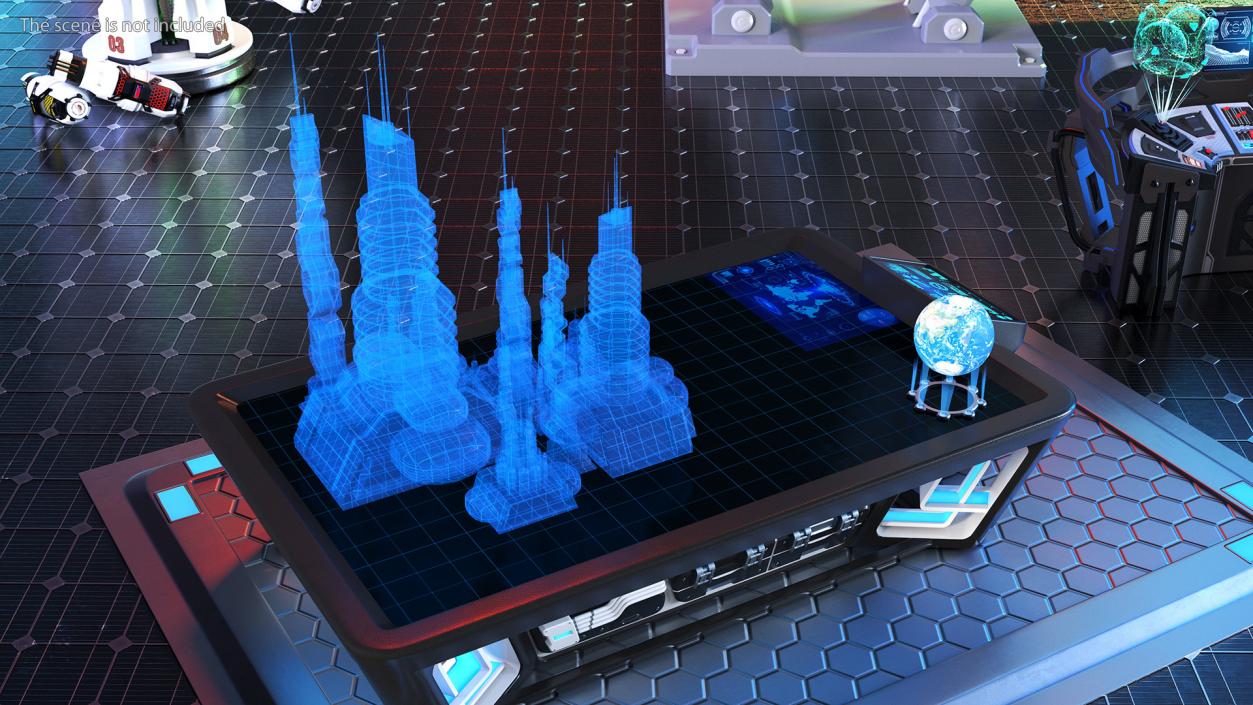 3D Holographic Table Black model