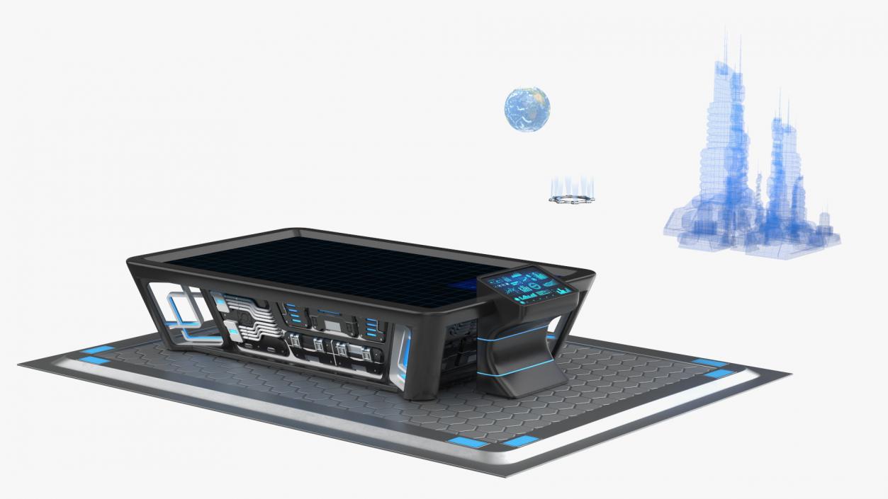 3D Holographic Table Black model