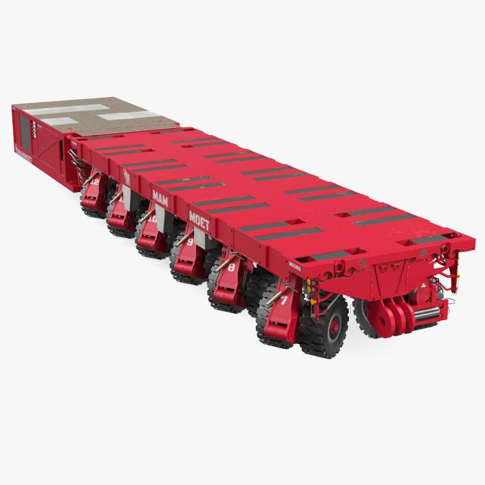 Self-Propelled Modular Transporter Mammoet Rigged 3D model