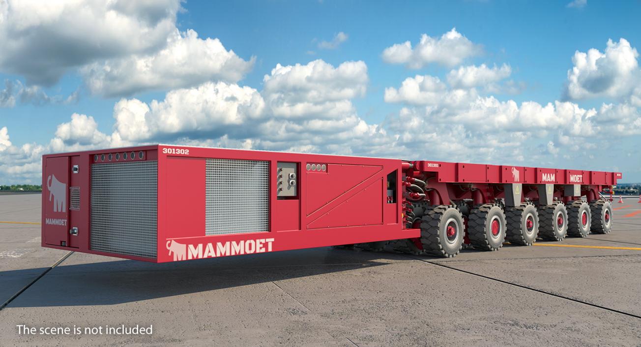 Self-Propelled Modular Transporter Mammoet Rigged 3D model