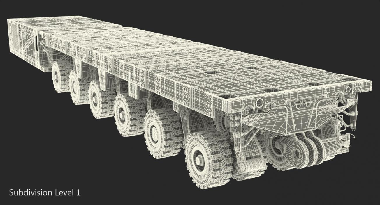 Self-Propelled Modular Transporter Mammoet Rigged 3D model