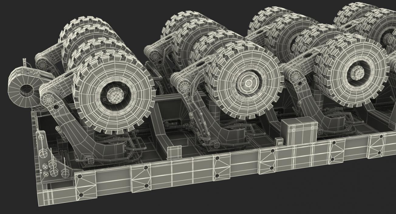 Self-Propelled Modular Transporter Mammoet Rigged 3D model