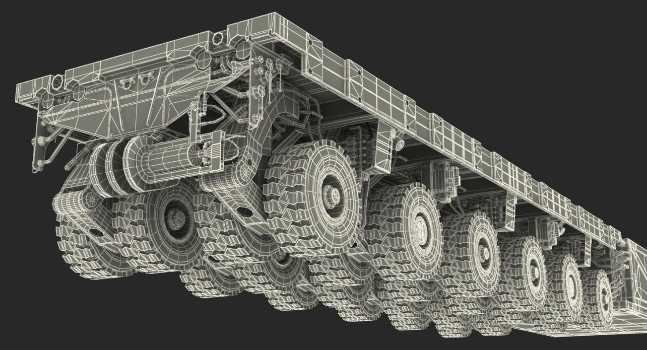 Self-Propelled Modular Transporter Mammoet Rigged 3D model