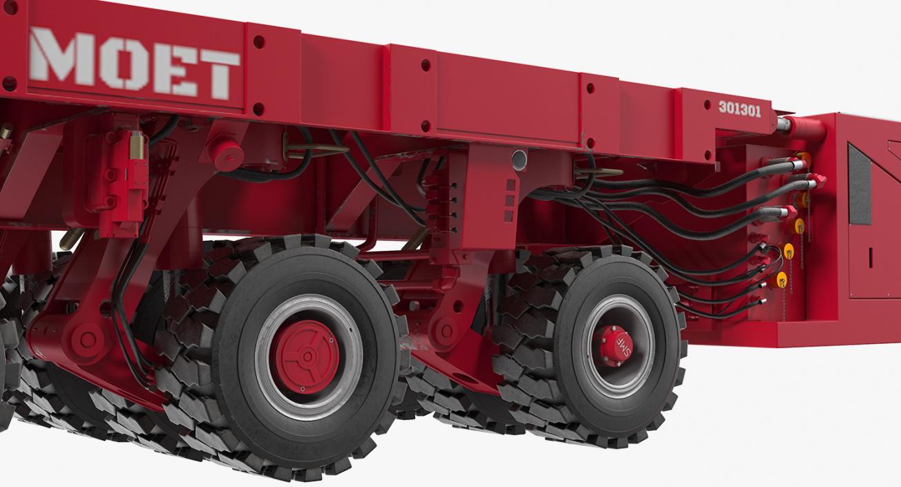 Self-Propelled Modular Transporter Mammoet Rigged 3D model