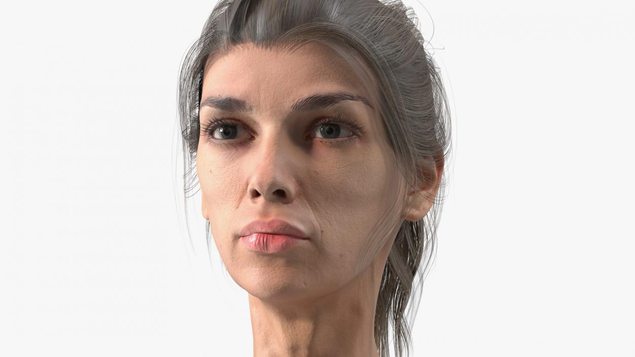 3D Standing Anorexic Woman model