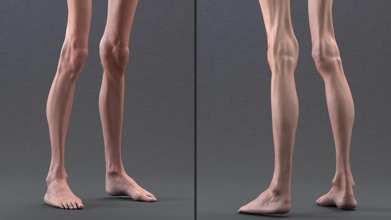 3D Standing Anorexic Woman model