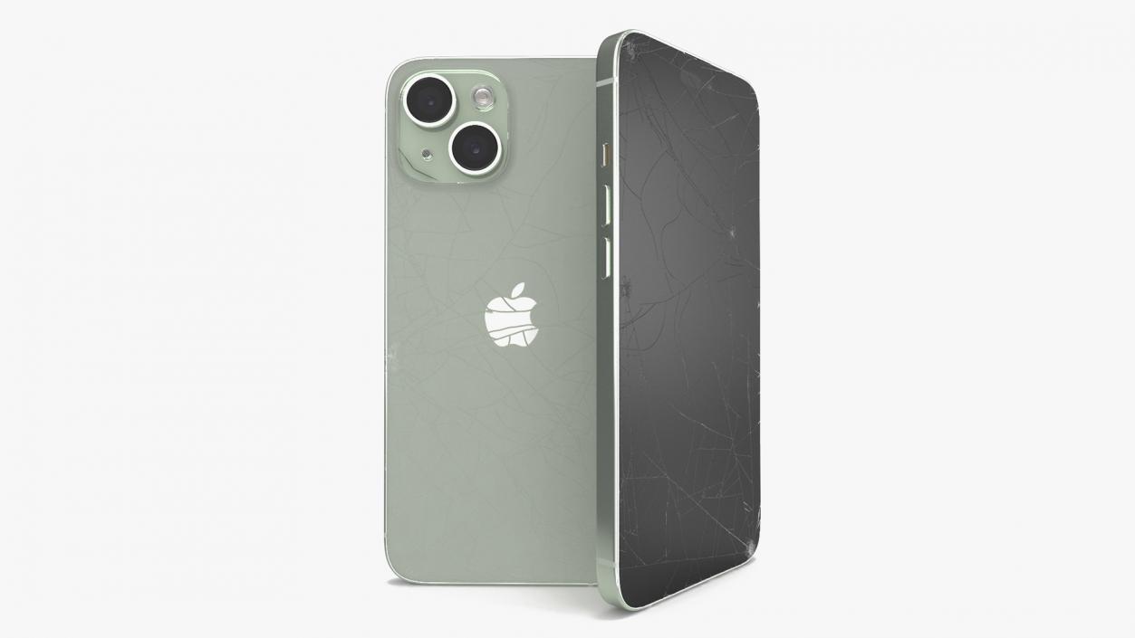 3D Damaged IPhone 15 Collection model