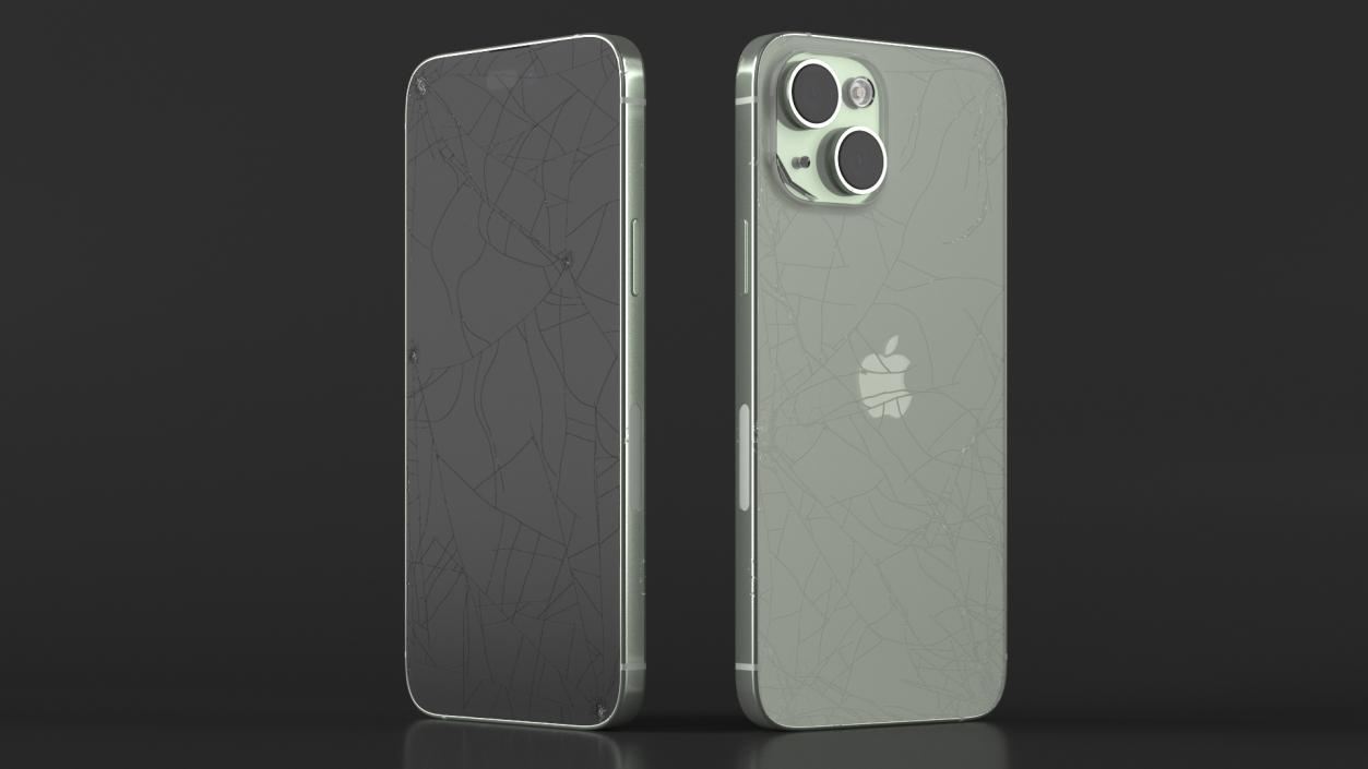 3D Damaged IPhone 15 Collection model