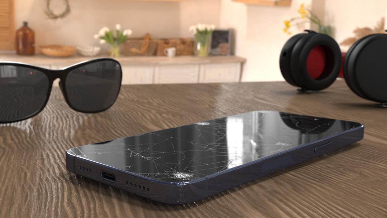 3D Damaged IPhone 15 Collection model