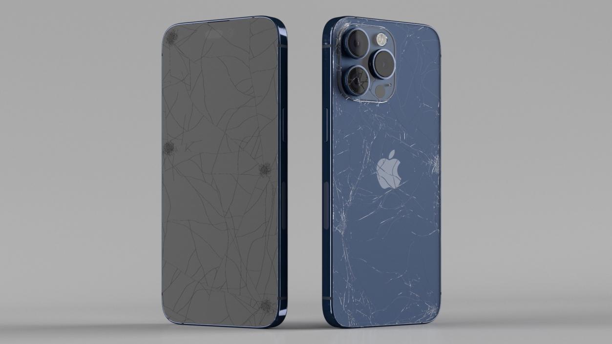 3D Damaged IPhone 15 Collection model