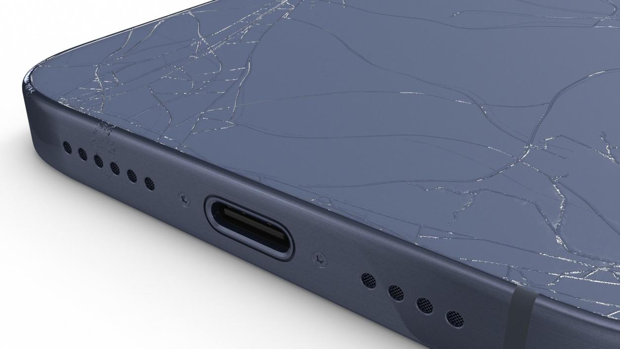 3D Damaged IPhone 15 Collection model