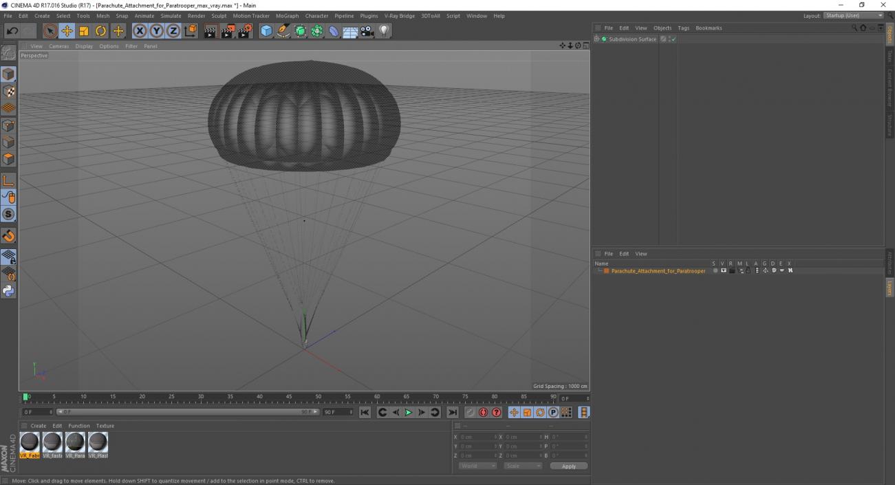 3D Parachute Attachment for Paratrooper