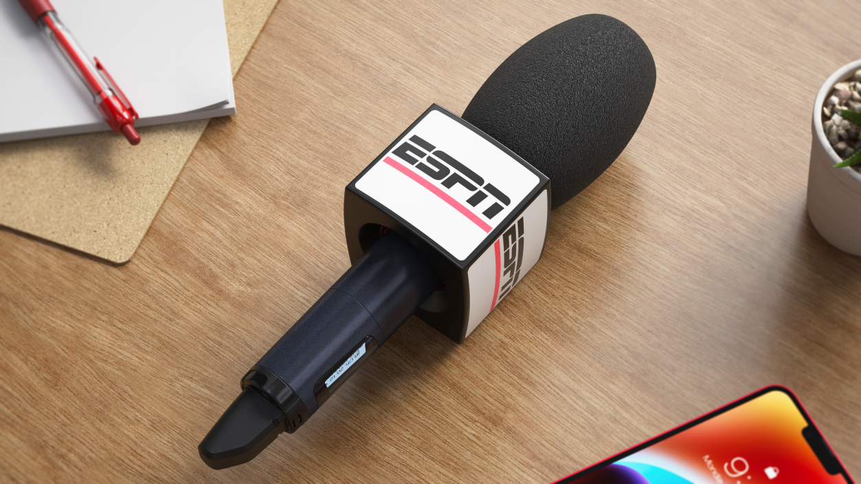 3D ESPN Wireless Reporting Microphone Square