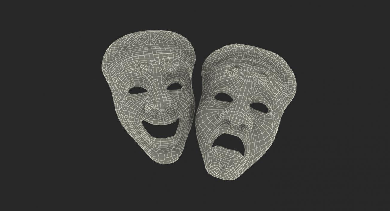 Theater Masks Collection 3D model