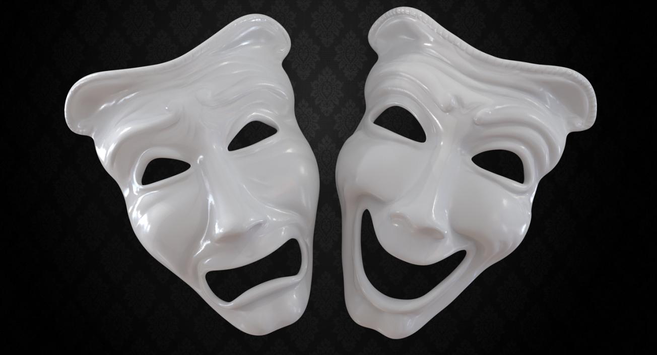 Theater Masks Collection 3D model